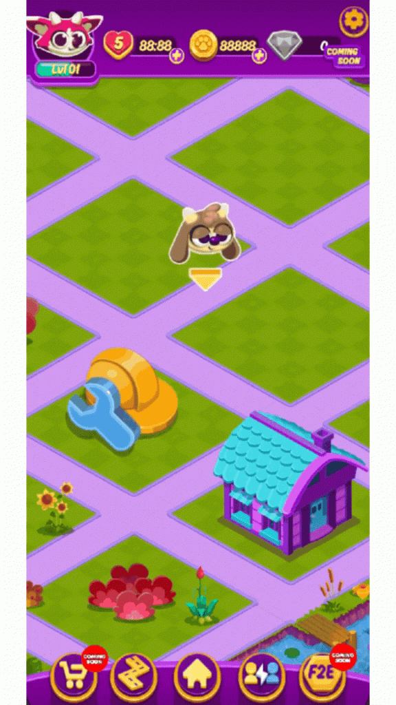 a gif showing Pets Town