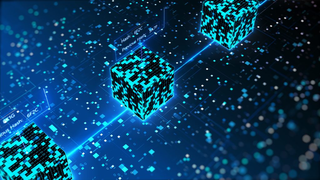 abstract-blockchain-technology-concept-internet-security-isometric-digital-cube-connection