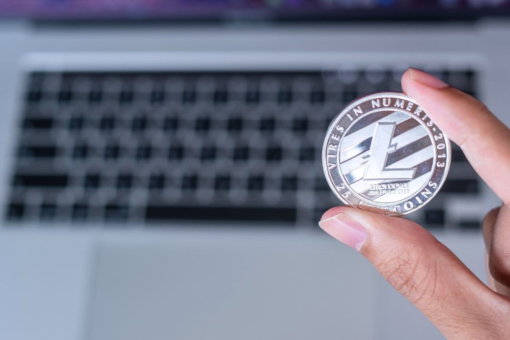 Litecoin is represented in a real silver coin