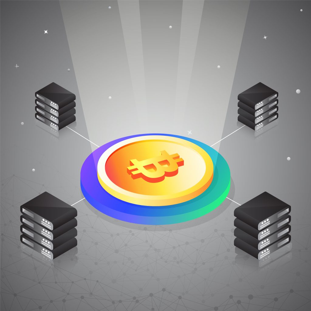 Golden bitcoin connected from multiple servers. Wrapped Tokens