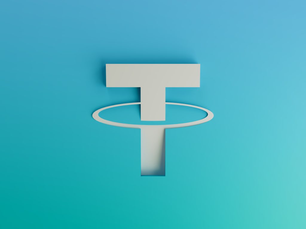 tether-crypto-letter-t-simple-minimal-modern-corporate-gradient-3d-illustration-background