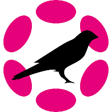 dotsama logo's merging from the polkadot and the kusama ones